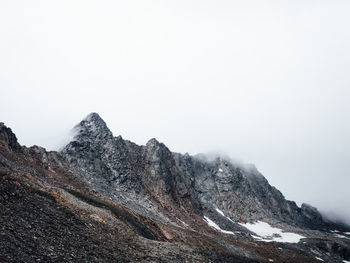 Scenic view of mountains against clear sky