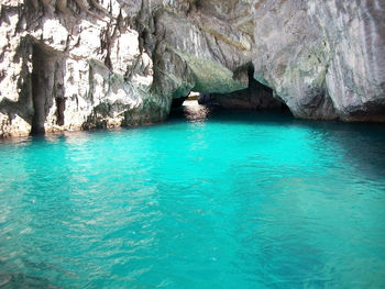 Rock formations in sea