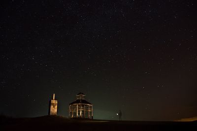 Building against sky at night