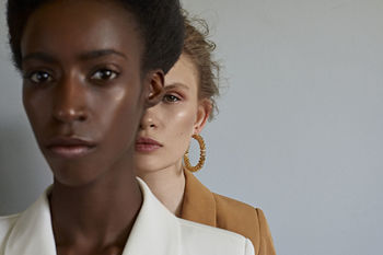 Close-up portrait of young women