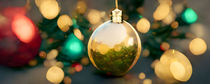 Close-up of christmas decorations