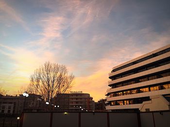 Low angle view of buildings against sky
