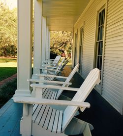 Adirondack chairs at porch