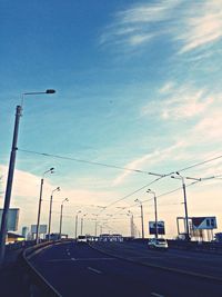Low angle view of road against sky
