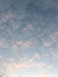 Low angle view of clouds in sky