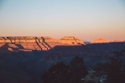 Scenic view of landscape against sky during sunset