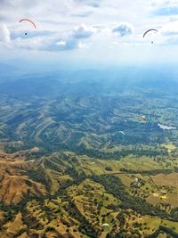 Aerial view of landscape against sky