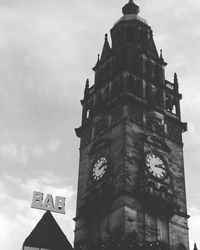 Low angle view of clock tower