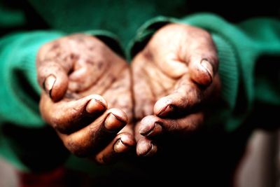 Close-up of hands