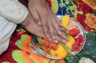 Midsection of woman holding ice cream