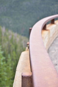 Close-up of metallic structure in park