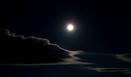 Scenic view of moon against sky at night