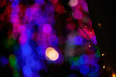 Defocused image of illuminated lights