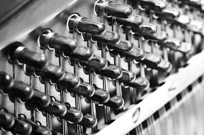 High angle view of machine part
