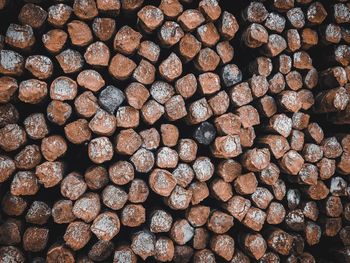 Full frame shot of logs