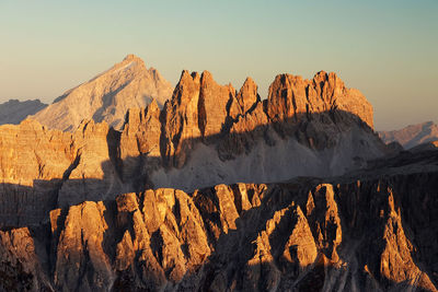 Scenic view of rocky mountains against sky