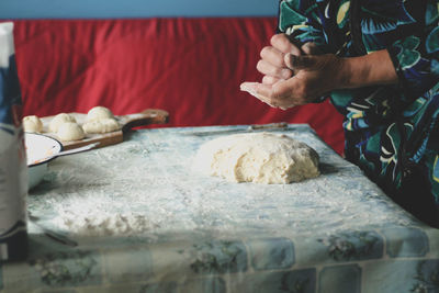 Man preparing food