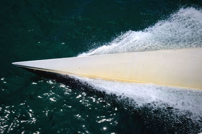 Close-up of boat in sea