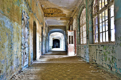 Corridor in abandoned building