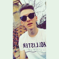 Portrait of sunglasses