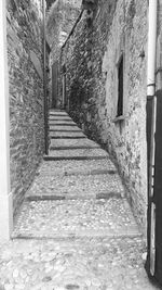 Empty alley amidst buildings