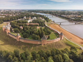 Novgorod kremlin - an old fortress in the center of novgorod, on the volkhov river