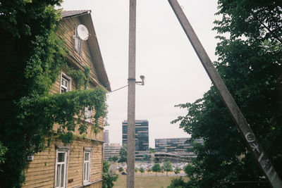 Low angle view of buildings in city