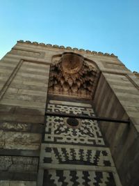 Low angle view of building against clear sky