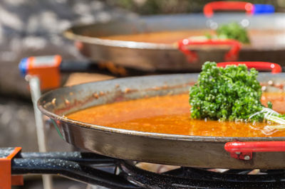 Close-up of food on table