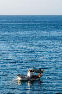 Traditional fishing boat in the coast of malaga, south of spain