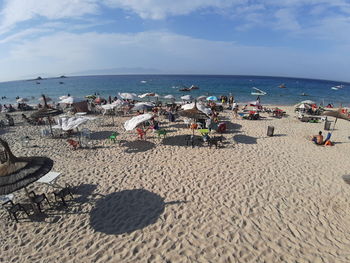 Panoramic view of beach against sky