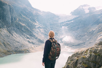 Man standing on mountain