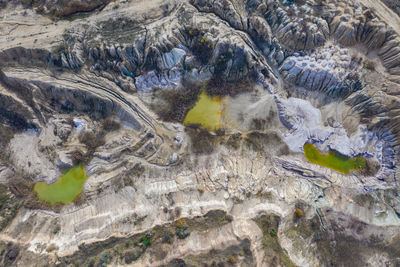 Aerial view of dramatic land