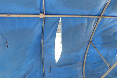 Full frame shot of blue wall