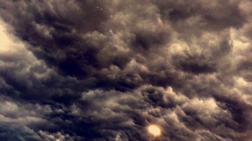 Low angle view of cloudy sky