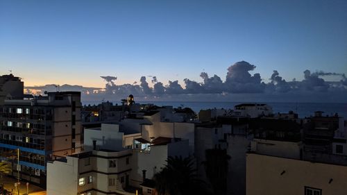 Buildings in city against sky