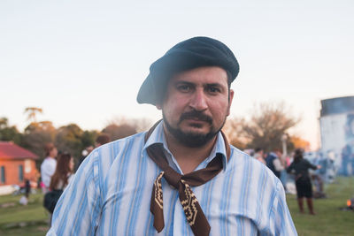 Portrait of argentinian gaucho traditional man