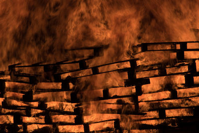 Full frame shot of bonfire