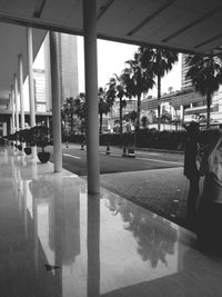 View of swimming pool in city