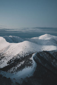 A beautiful mountains with snow on top