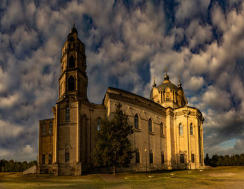 Low angle view of historical building against sky