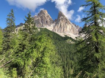 Scenic view of mountain range against sky