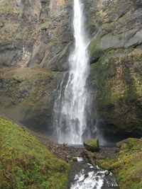 Scenic view of waterfall