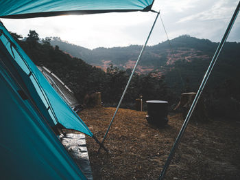 View of swing against sky