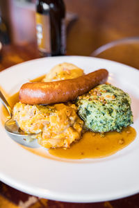 Close-up of food in plate