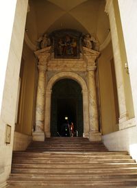 Low angle view of corridor