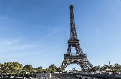 Panoramic view of the eiffel tower in paris