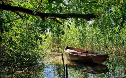 Boats in river