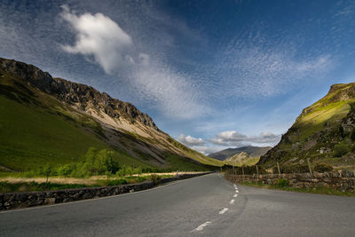 Road passing through mountains