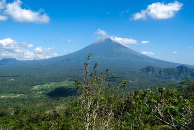 Scenic view of volcano against sky